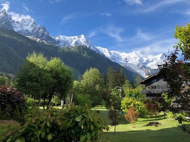 Studio Au Calme Avec Jardin Et Vue Mont-Blanc Chamonix Kültér fotó